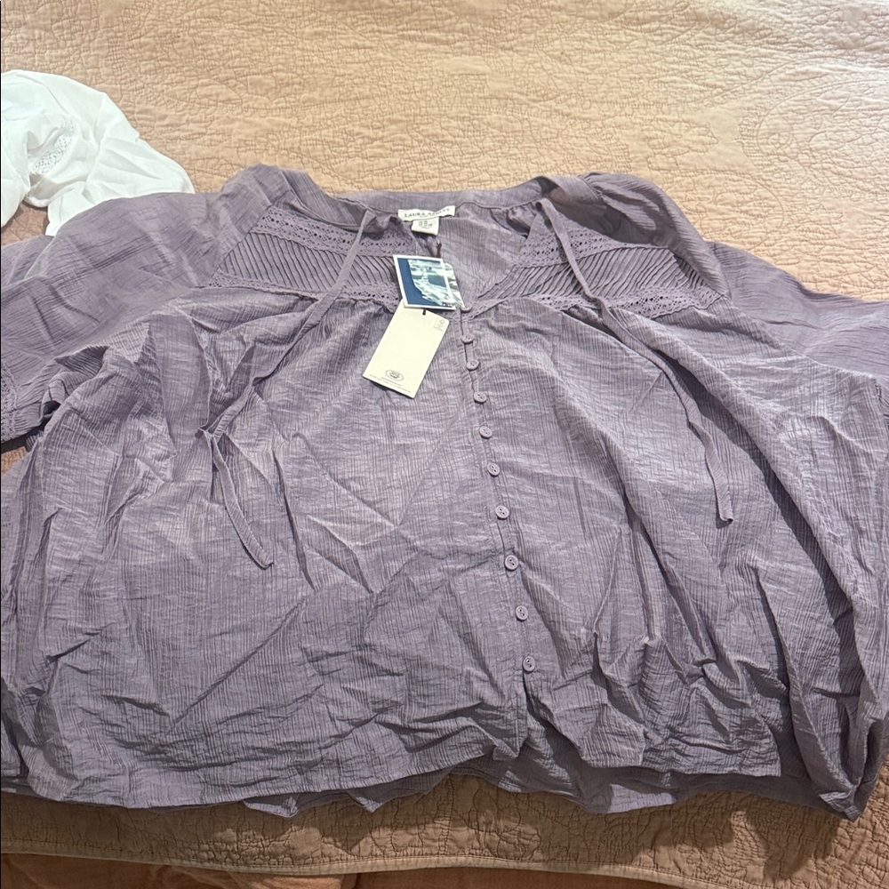 Laura Ashley Purple Women's Top 2X